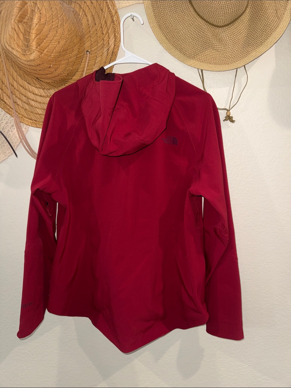 The North Face Apex Flex Women's Red Hooded Softshell Jacket Size XL - Picture 2 of 6